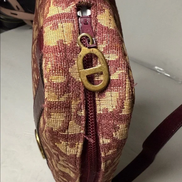 Dior Maroon and Tan Crossbody Bag - Picture 6 of 10